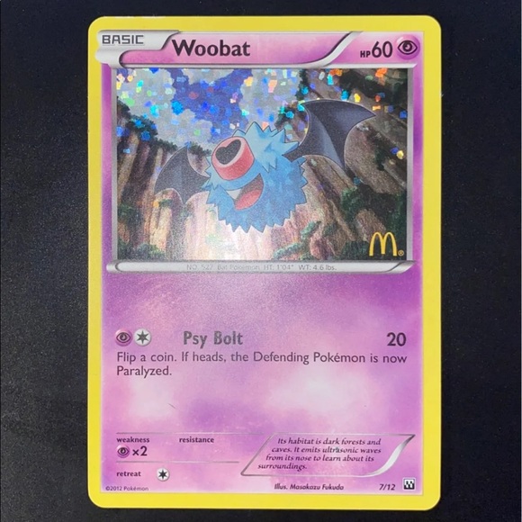 Pokemon | Toys | Mcdonald Woobat Holo 22 Rare Pokemon Psa Card Nm Vintage  Collectible Nintendo | Poshmark